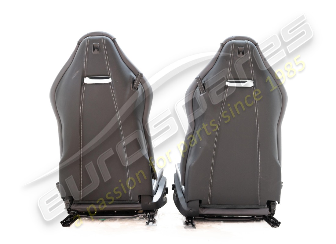 damaged eurospares full electric std style seats with alcantara centre & leather bolsters, horse stitched on headrest,. part number eap1563082 (15)