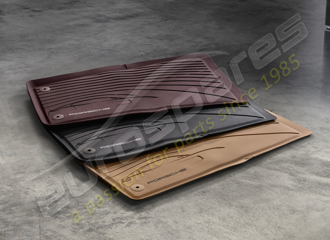 new porsche all-weather floor mats, black. part number 971044800a1e0 (2)