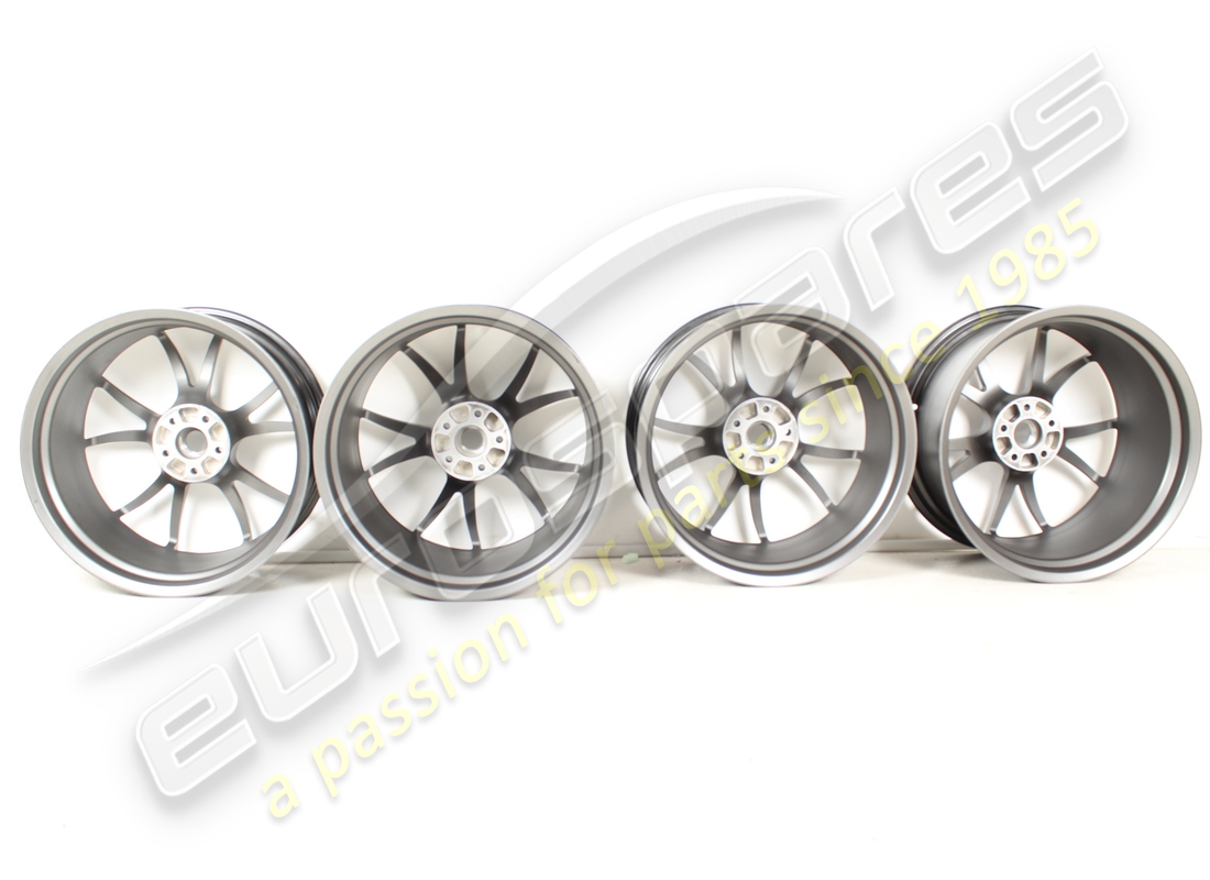 new ferrari wheel set (forged grigio corsa diamond polished) 20 inch with studs. part number 70002004 (4)