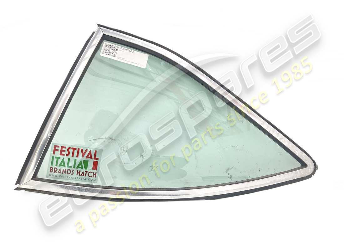 used ferrari lh rear quarter light glass / frame tinted. part number 40243503 (1)