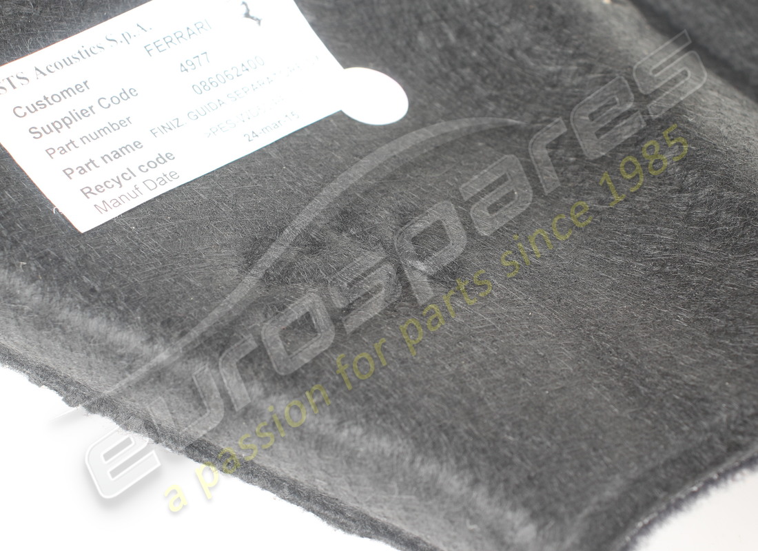 USED FERRARI LH GUIDE TRIM. PART NUMBER 86062400 (4) used ferrari lh guide trim. part number 86062400 (4)