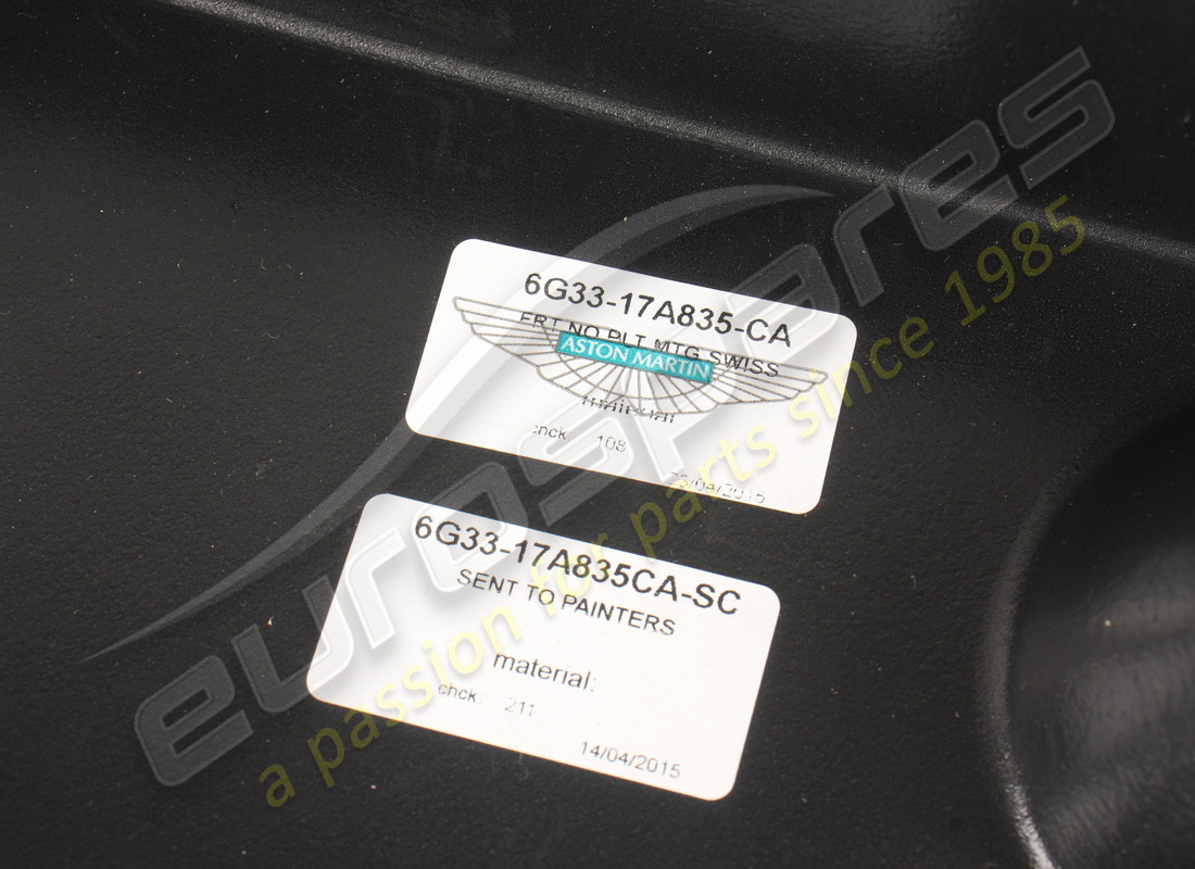 new aston martin plinth, front number plate holder. part number 6g3317a835ca (3)
