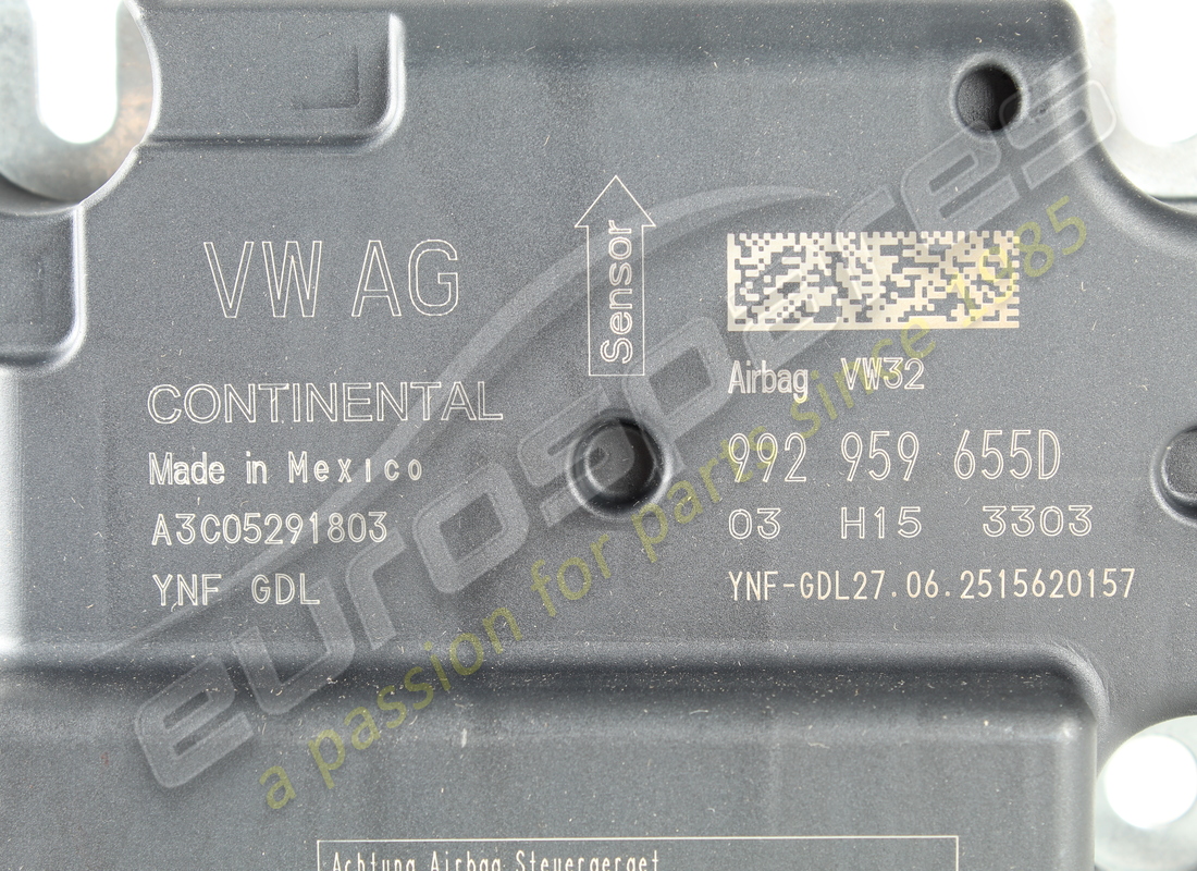 NEW PORSCHE CONTROL UNIT FOR AIRBAG. PART NUMBER PAA959655 (2) new porsche control unit for airbag. part number paa959655 (2)