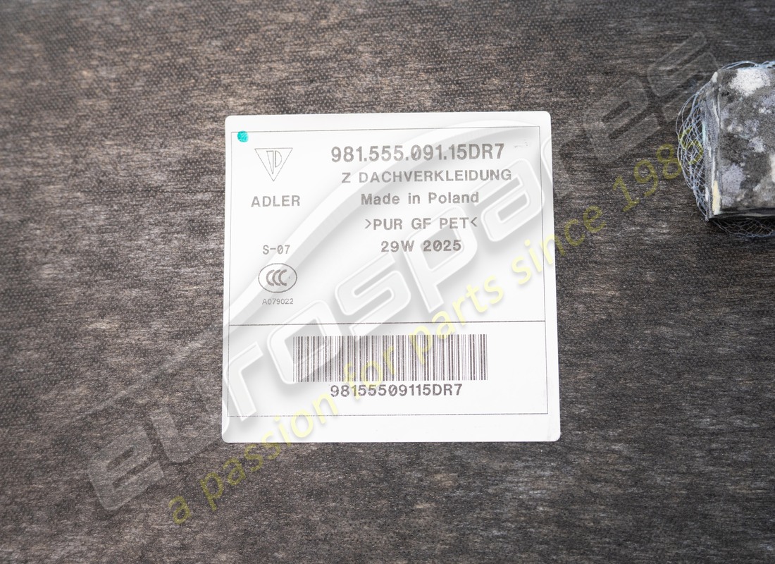 new porsche roof trim panel agate grey. part number 98155509115dr7 (5)