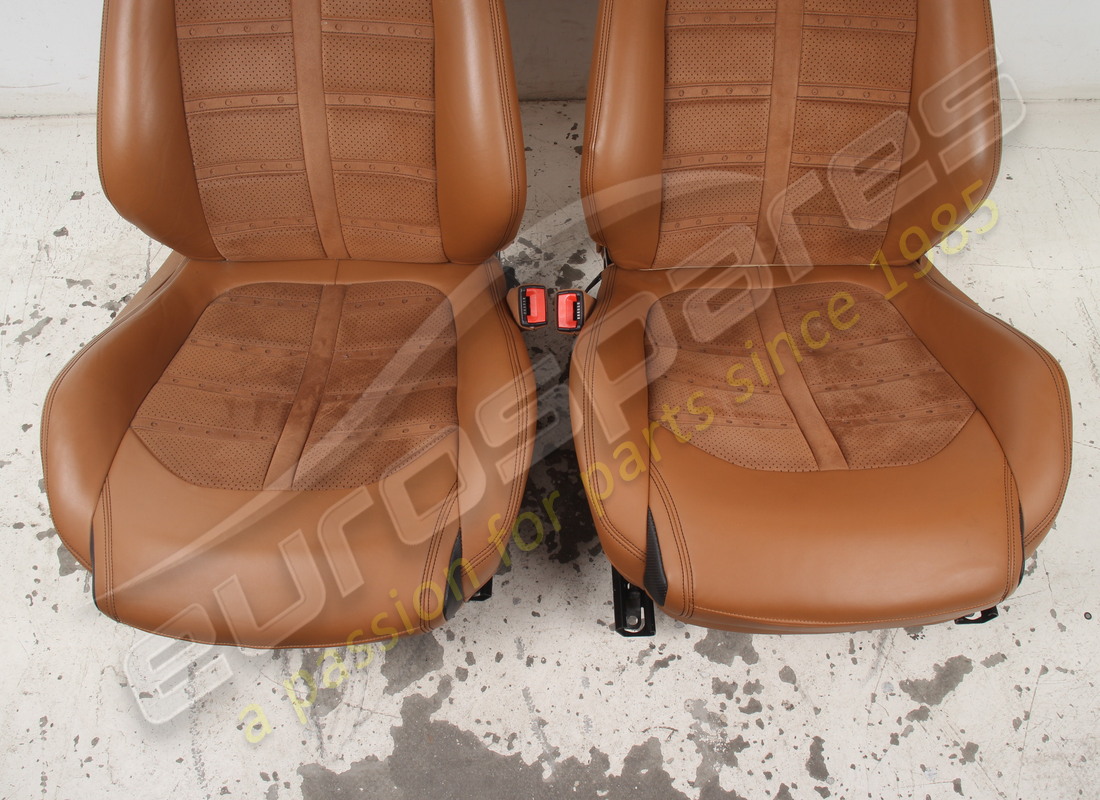 used ferrari complete seat set in cuoio leather and alcantara. part number eap1723564 (5)