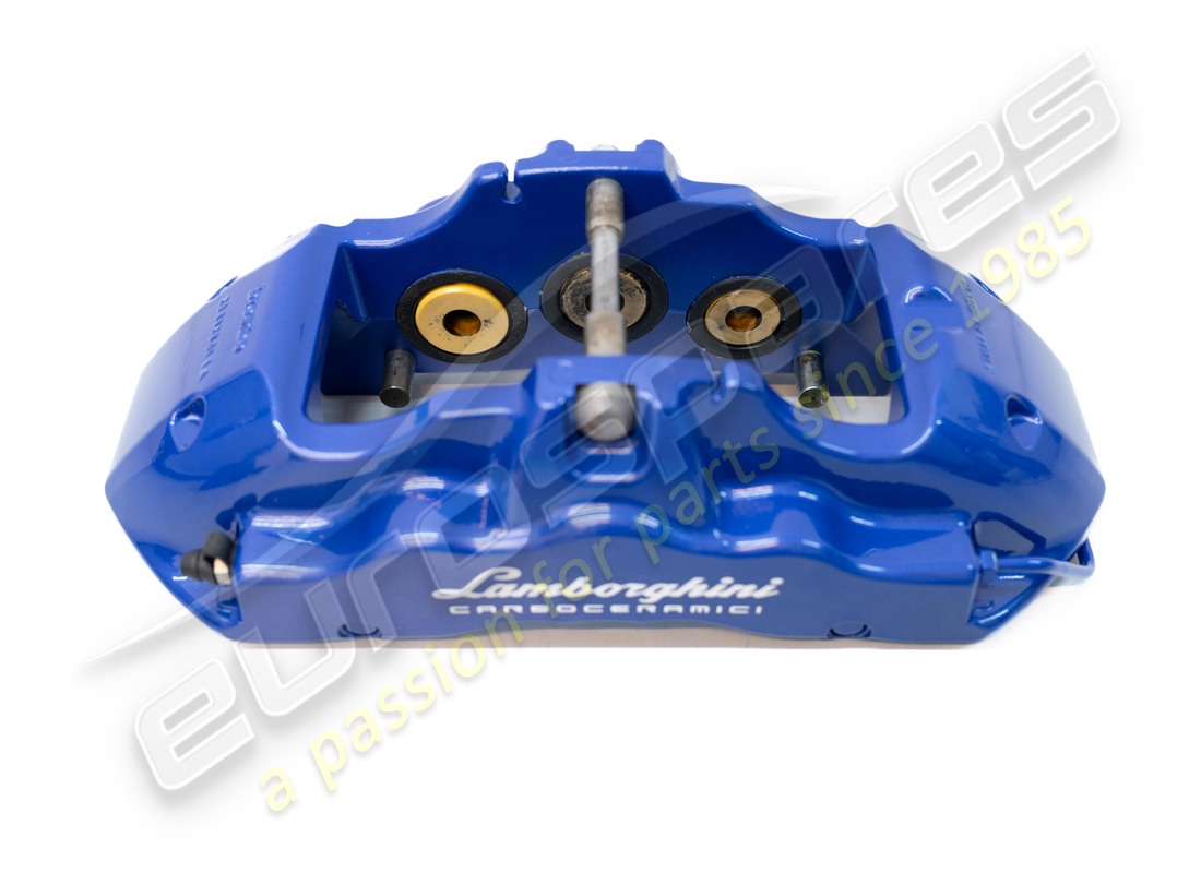 USED LAMBORGHINI PCCB FRONT BRAKE CALIPER BLU ADP. PART NUMBER 4T0615105DJ (2) used lamborghini pccb front brake caliper blu adp. part number 4t0615105dj (2)
