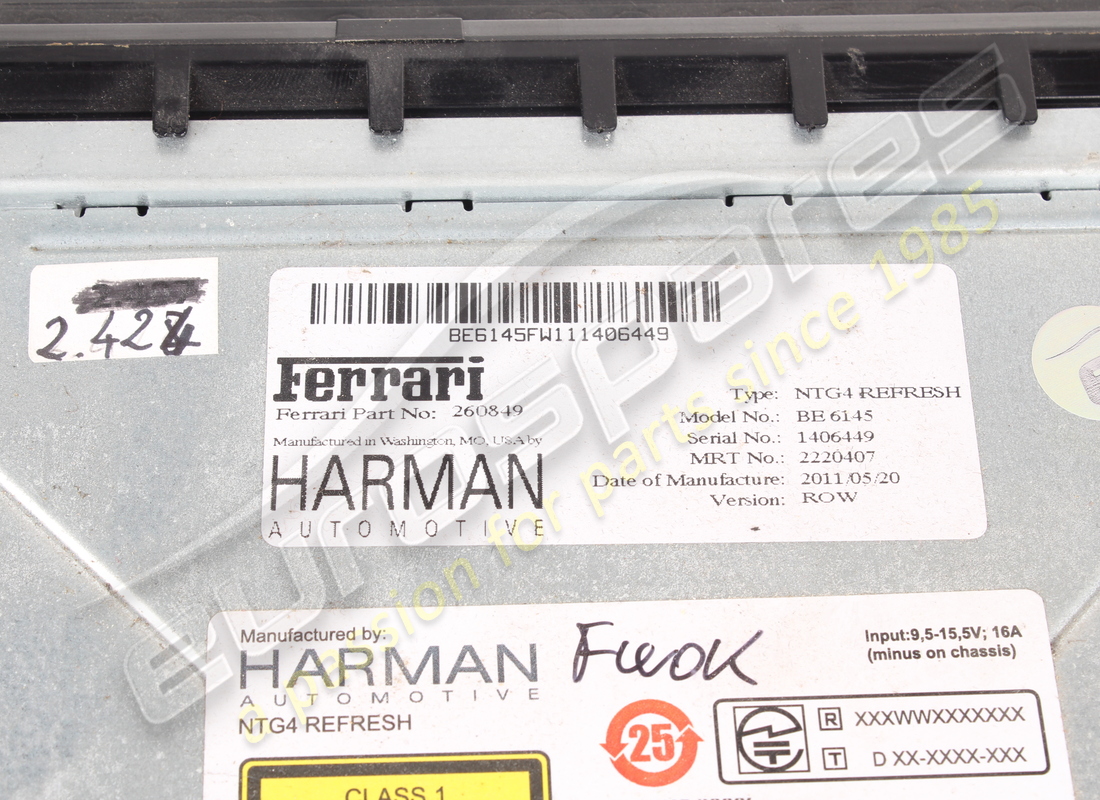 used ferrari becker row nit. part number 260849 (10)