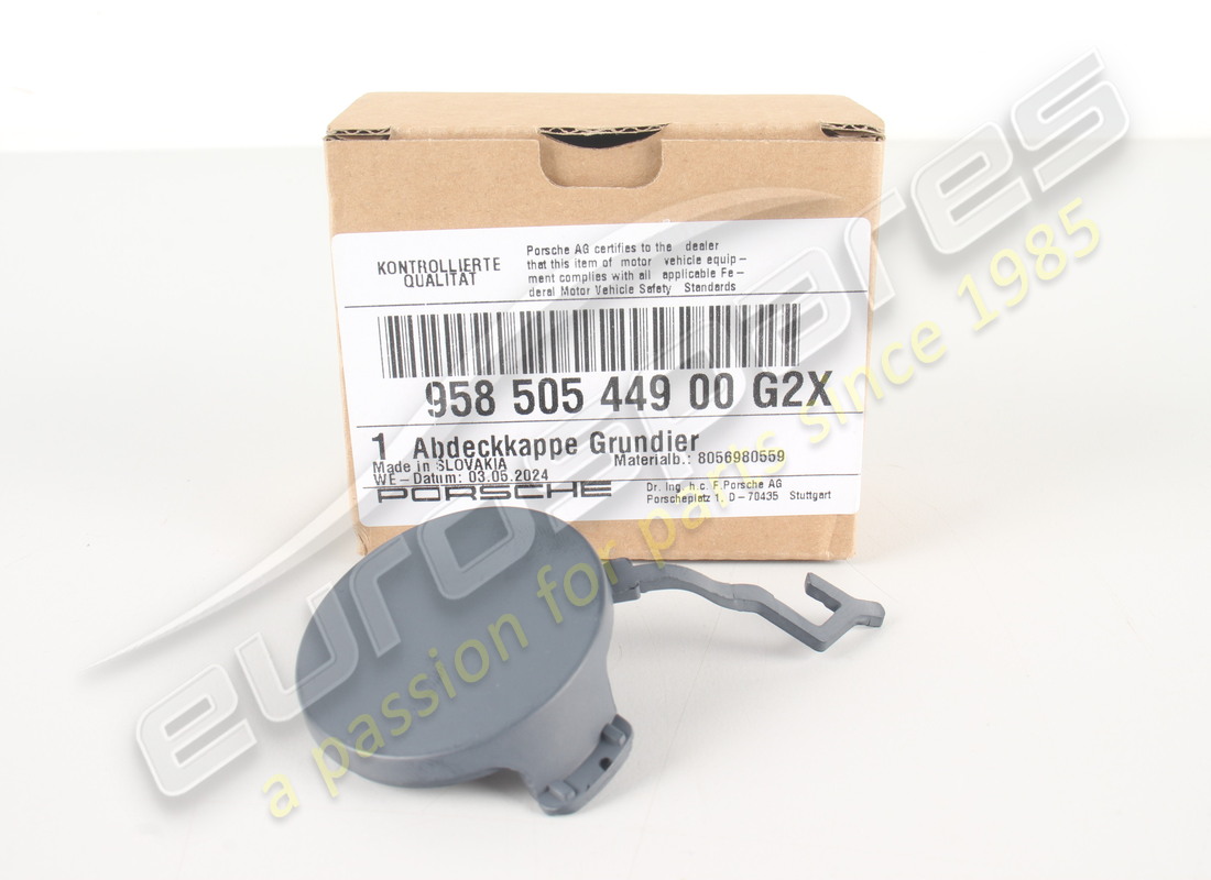 new porsche towing eye cap left primed. part number 95850544900g2x (1)