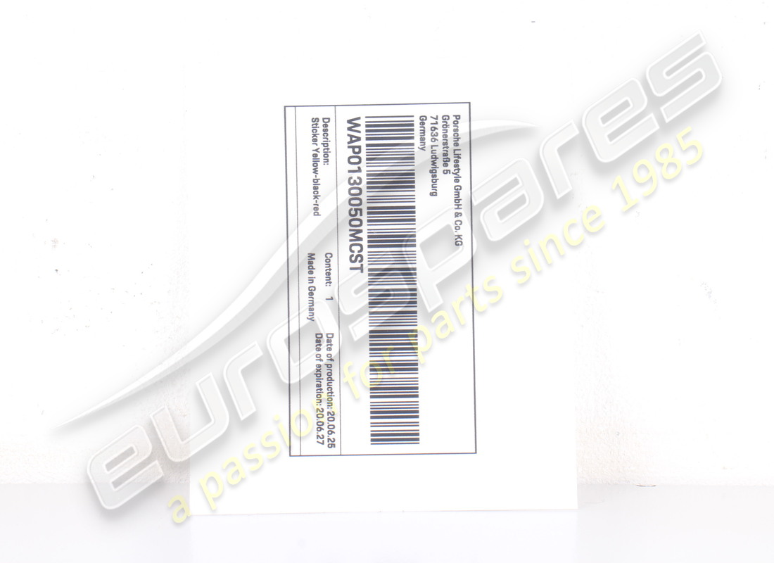 new porsche *20 porsche crest sticker black/red/yell. part number wap0130050mcst (2)
