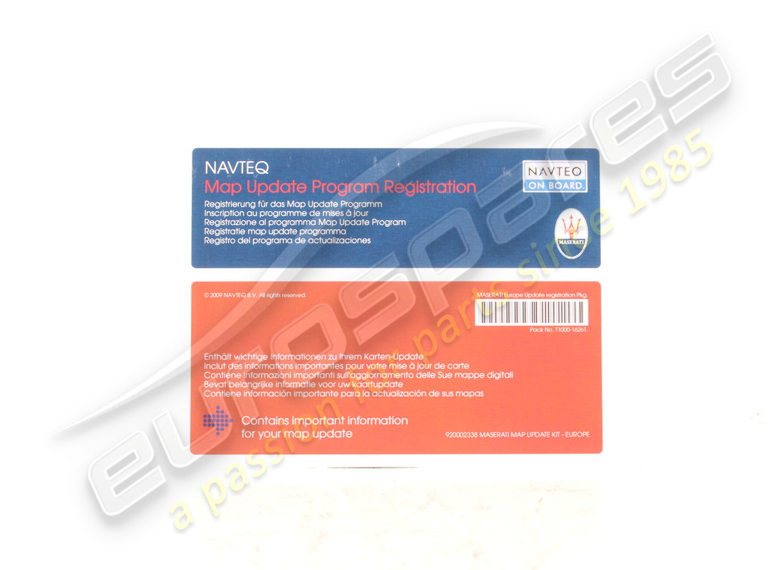 new maserati maserati map europe update kit. part number 920002338 (1)