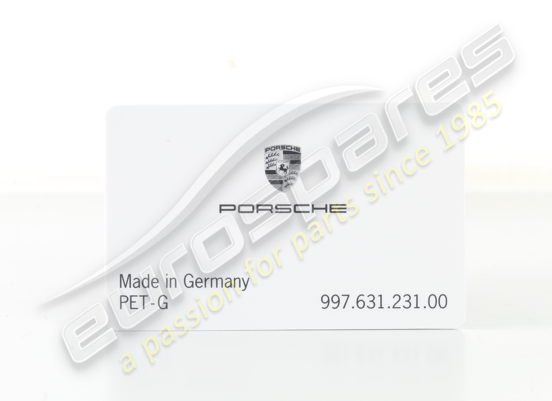 NEW PORSCHE CARD. PART NUMBER 99763123100 (1) new porsche card. part number 99763123100 (1)