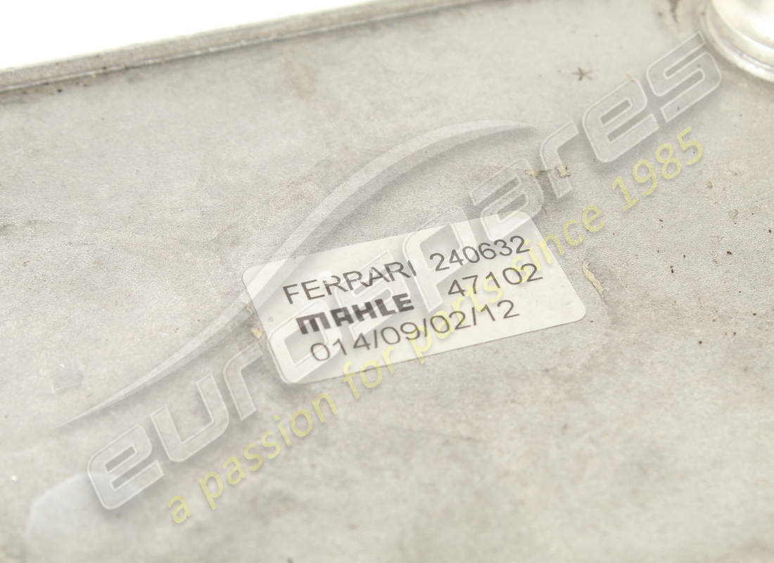 USED FERRARI OIL HEAT EXCHANGER. PART NUMBER 240632 (5) used ferrari oil heat exchanger. part number 240632 (5)