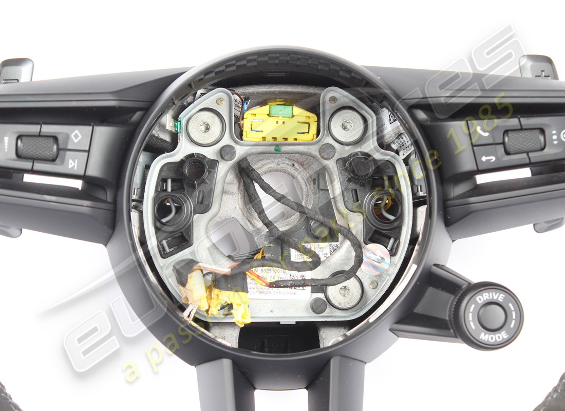 used porsche multifunction steering wheel black/silve. part number 9gt419091brqa0 (4)