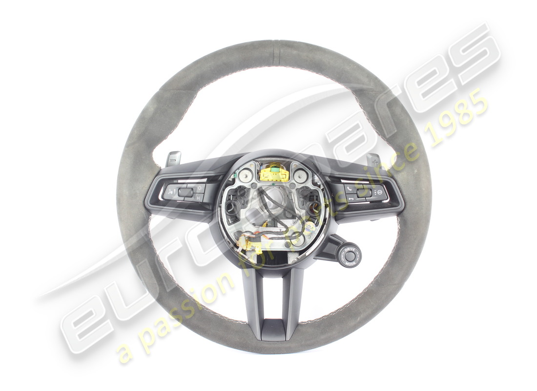 used porsche multifunction steering wheel black/silve. part number 9gt419091brqa0 (1)