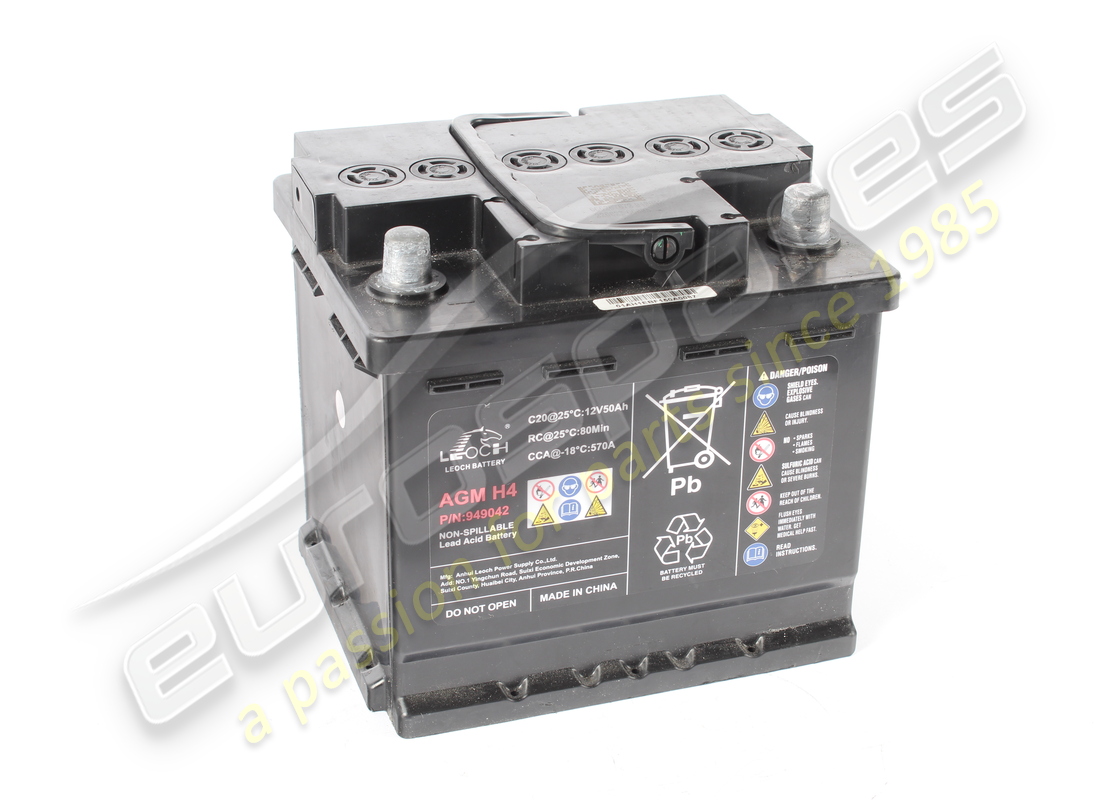 USED FERRARI BATTERY LEOCH PB 50AH. PART NUMBER 949042 (3) used ferrari battery leoch pb 50ah. part number 949042 (3)