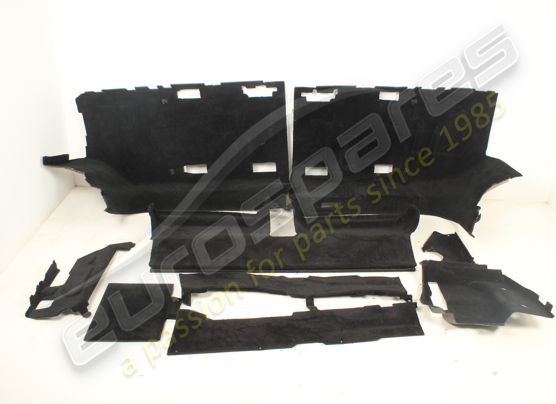 DAMAGED Ferrari RHD BLACK MAIN CARPET SET . PART NUMBER 836347000 (1)