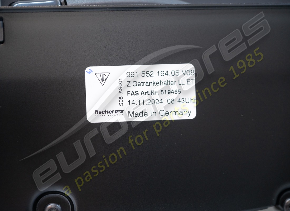 NEW PORSCHE CUP HOLDER LHD (PR:098,-XDM, -XGB,-XHE, -XVP,-XYD) GALVANO SILVER. PART NUMBER 99155219405V08 (7) new porsche cup holder lhd (pr:098,-xdm, -xgb,-xhe, -xvp,-xyd) galvano silver. part number 99155219405v08 (7)