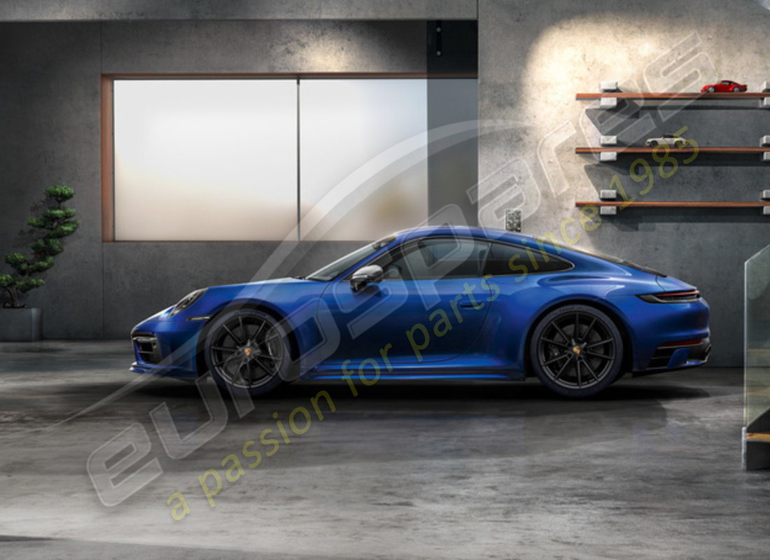 new porsche 20-/21-inch carrera s summer wheel and tire set painted in black (satin-gloss). part number 992044660c (2)