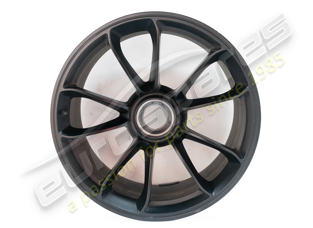 USED Porsche FRONT ALLOY WHEEL RIM ,GT3 RS MATT BLACK . PART NUMBER 99136216382JE1 (1)