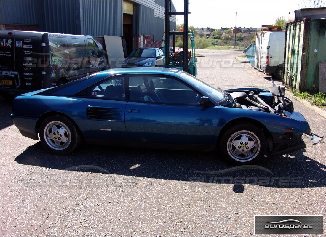 ferrari mondial 3.4 t coupe/cabrio being prepared for dismantling at eurospares