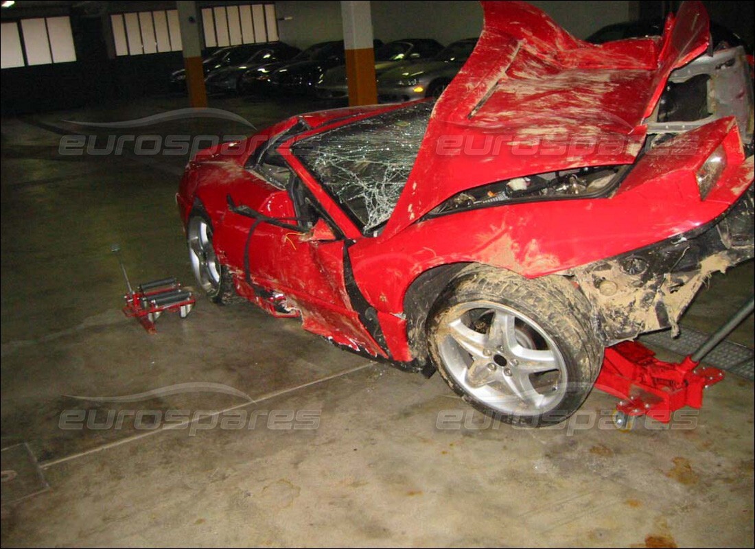 ferrari 355 (2.7 motronic) being prepared for dismantling at eurospares