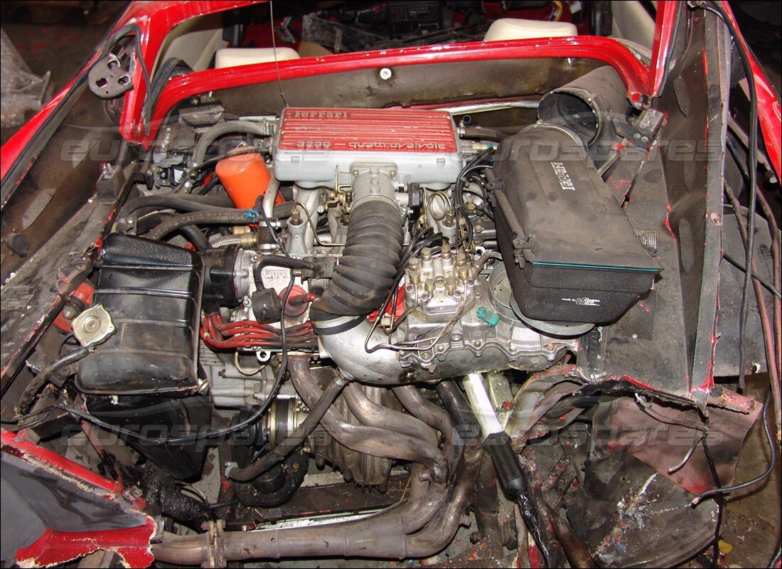 ferrari 328 (1985) with 25,374 miles, being prepared for dismantling #7