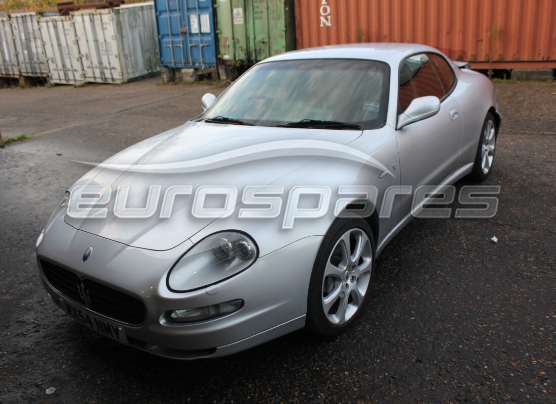 maserati 4200 coupe (2004) being prepared for dismantling at eurospares