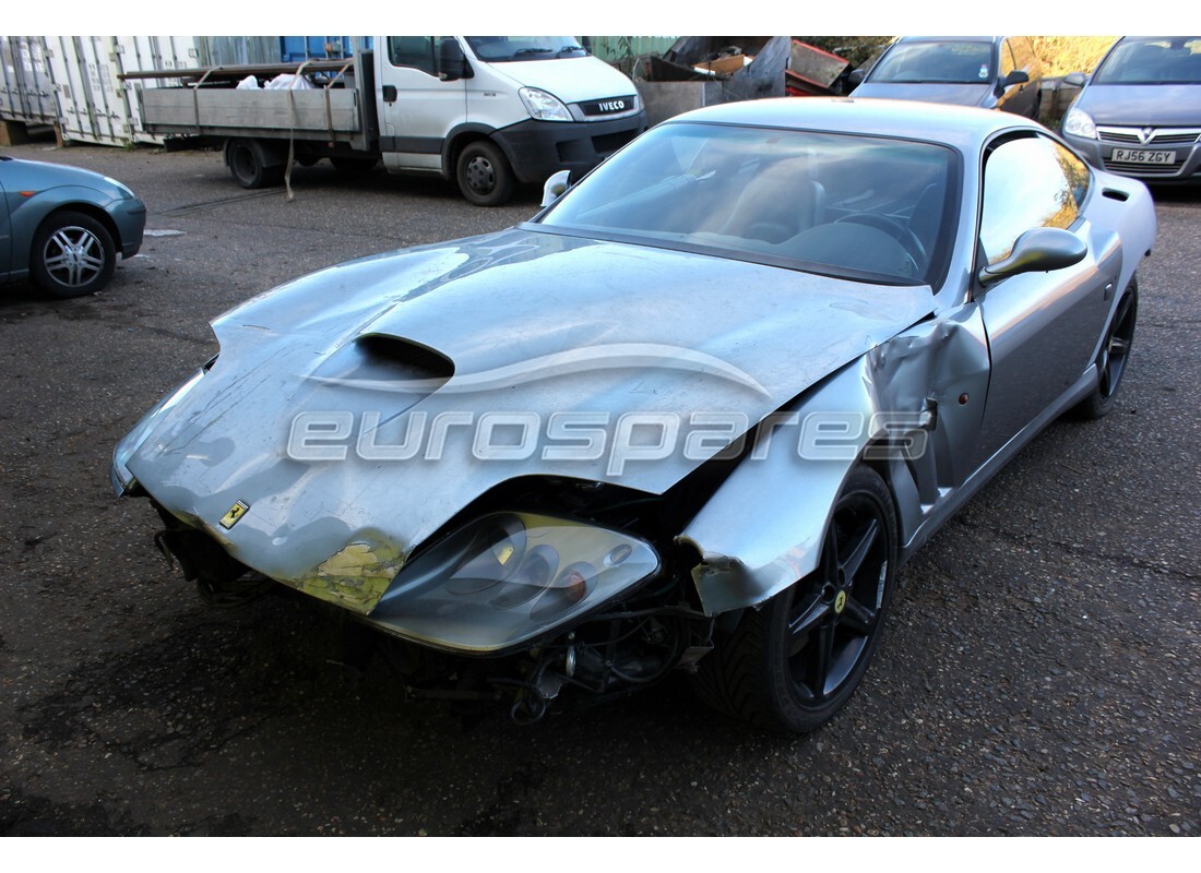 ferrari 575m maranello being prepared for dismantling at eurospares