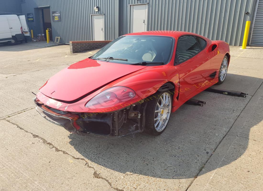 ferrari 360 modena being prepared for dismantling at eurospares