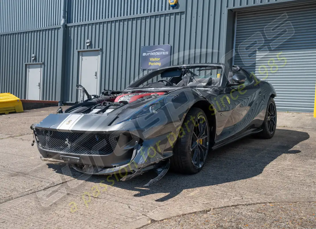 ferrari 812 gts being prepared for dismantling at eurospares